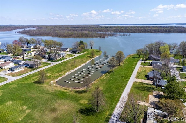 2 S Circle Dr, Carlyle, IL 62231 - aerial perspective of suburban area featuring a nearby body of water