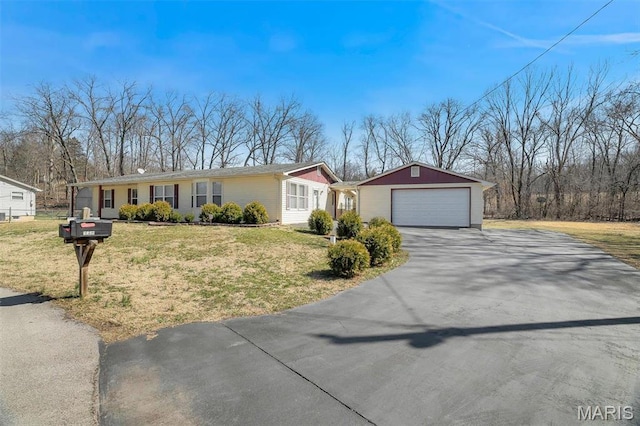 6072 Kingsway, House Springs, MO 63051 - single story home featuring driveway, a front lawn, and a garage