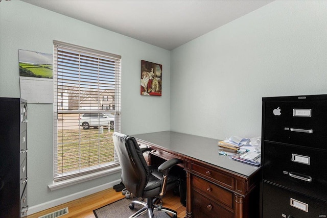 9 Amber Ridge Ct, High Ridge, MO 63049 - office area with wood finished floors, healthy amount of natural light, and baseboards