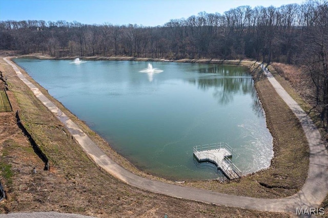 504 Coppice Ct, Wentzville, MO 63385 - water view with a forest