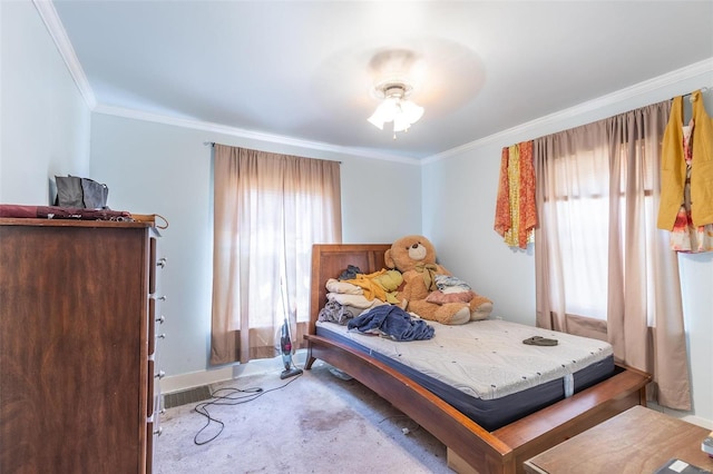 1019 Kinzer, Poplar Bluff, MO 63901 - bedroom with ornamental molding, carpet floors, and ceiling fan