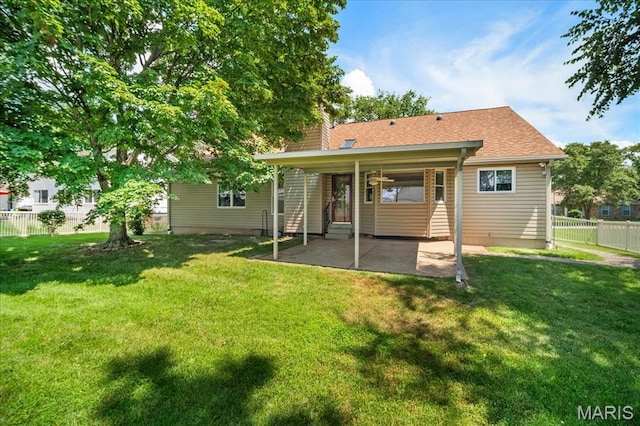 221 Greiner Ct, Ellisville, MO 63021 - rear view of property with a patio area and a chimney