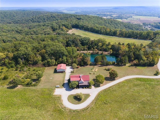 507 Leach Branch Rd, Hermann, MO 65041 - aerial view of property and surrounding area with a heavily wooded area
