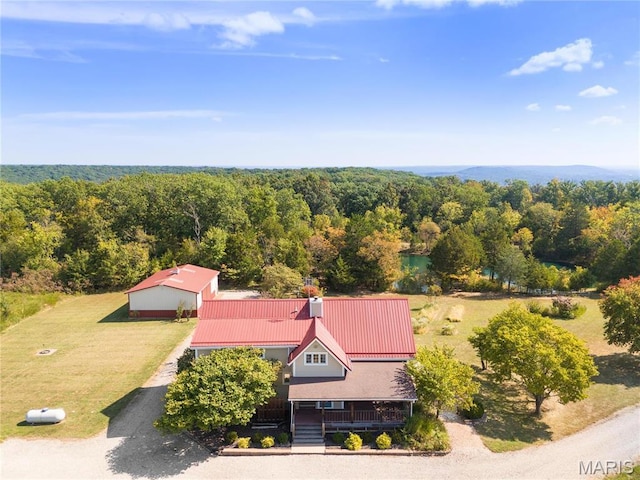 507 Leach Branch Rd, Hermann, MO 65041 - aerial view of property and surrounding area featuring a forest