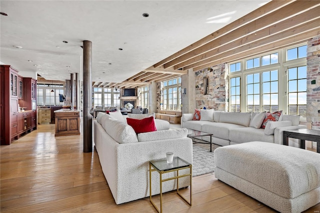 150 Carondelet Unit 2901, Saint Louis, MO 63105 - living room featuring light wood finished floors