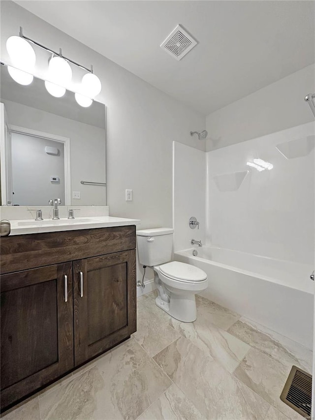 220 Great Bear Pass, Foristell, MO 63348 - bathroom featuring tub / shower combination, toilet, vanity, and baseboards