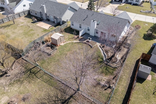 aerial perspective of suburban area