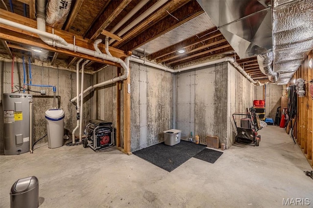 117 Alice Dr, Waynesville, MO 65583 - unfinished basement with electric water heater and a water softener