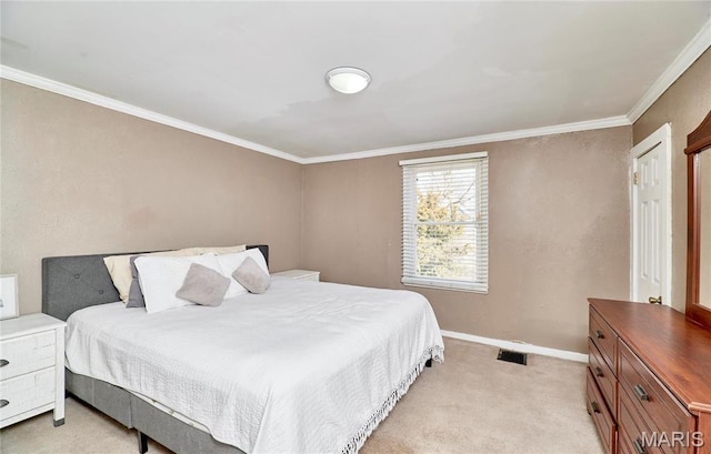 125 Lithia Ave, Saint Louis, MO 63119 - bedroom with light carpet, baseboards, and ornamental molding