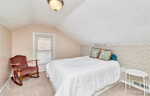 125 Lithia Ave, Saint Louis, MO 63119 - bedroom with carpet floors, vaulted ceiling, and baseboards