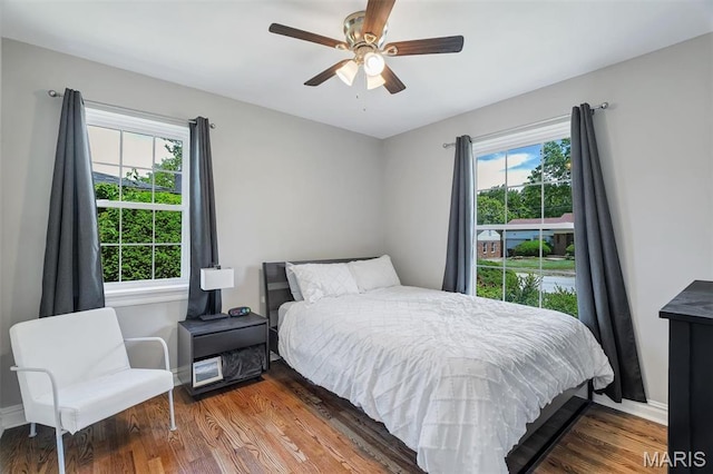 927 Gay Ave, Saint Louis, MO 63130 - bedroom featuring wood finished floors, baseboards, and ceiling fan
