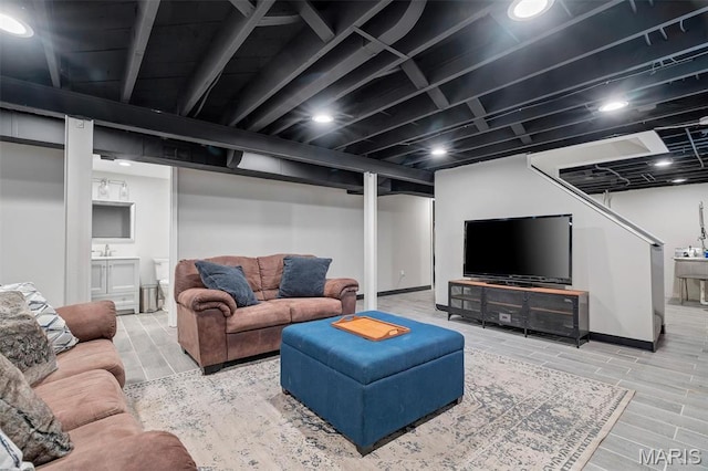 927 Gay Ave, Saint Louis, MO 63130 - living area with wood finished floors