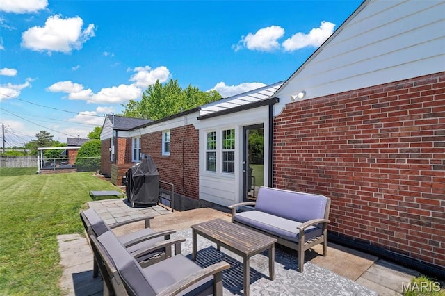 927 Gay Ave, Saint Louis, MO 63130 - view of patio / terrace with an outdoor hangout area and a grill