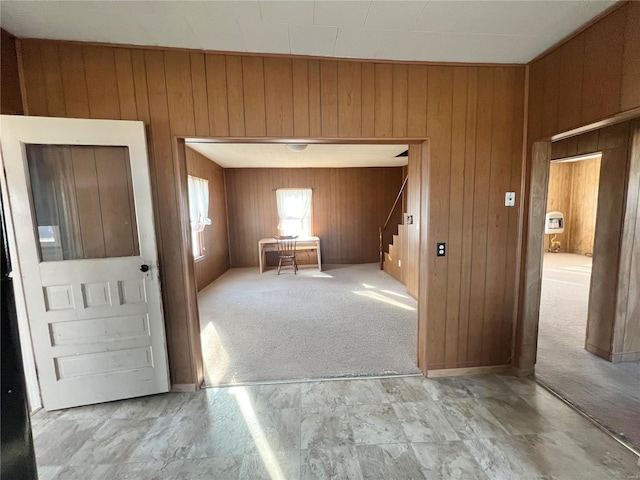 601 S Elm St, Center, MO 63436 - foyer entrance with wooden walls and stairs