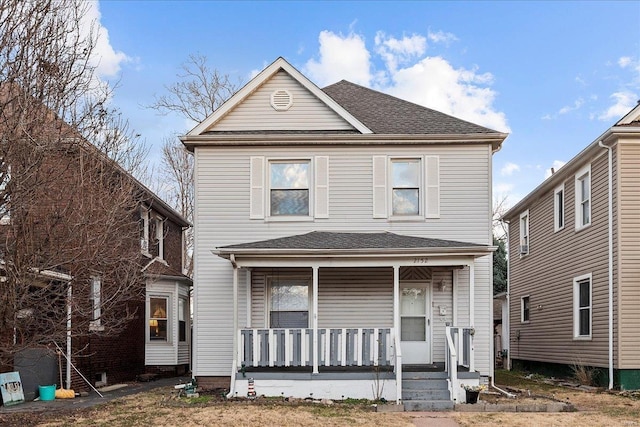 2152 State St, Granite City, IL 62040 - view of front of home with covered porch and a shingled roof