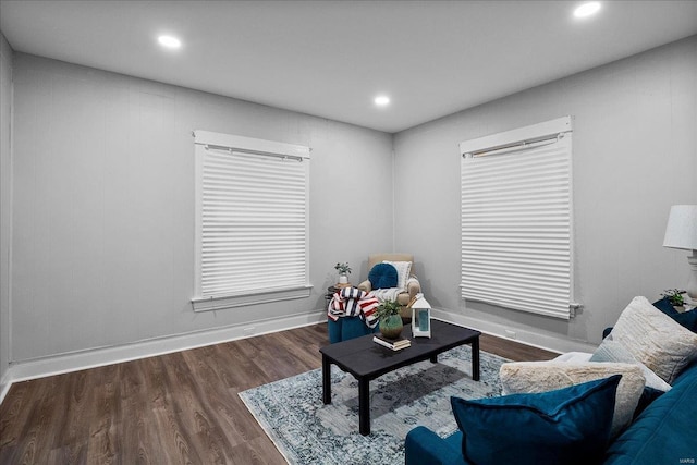 2152 State St, Granite City, IL 62040 - living area with wood finished floors, baseboards, and recessed lighting