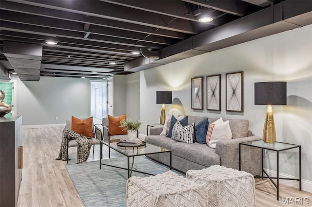 502 Briar Ridge Ln, Saint Louis, MO 63131 - living room featuring baseboards and wood finished floors