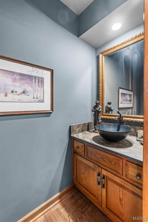 167 Red Fox Ln, Cape Girardeau, MO 63701 - bathroom featuring vanity and baseboards