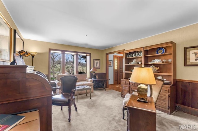 167 Red Fox Ln, Cape Girardeau, MO 63701 - home office featuring light colored carpet and a wainscoted wall