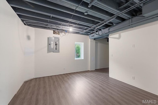 115 Place De Yeager, Lake St Louis, MO 63367 - basement with electric panel and wood finished floors