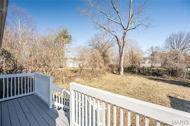 133 Lithia Ave, Saint Louis, MO 63119 - wooden deck featuring a lawn