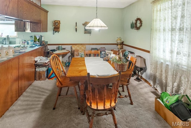10250 La Roi St, Baldwin, IL 62217 - dining space with light colored carpet and a wainscoted wall
