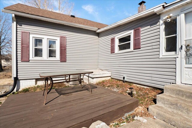 deck with entry steps