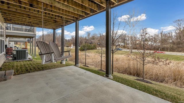 view of patio / terrace featuring central AC