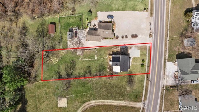 307 S State Highway 47, Warrenton, MO 63383 - aerial map of property and surrounding area with property parcel outlined