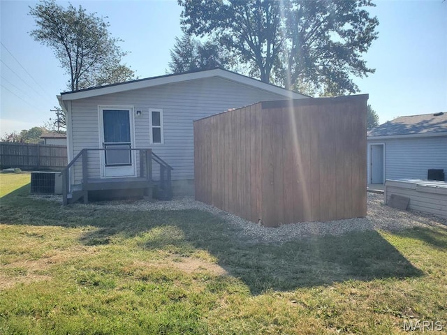 19983 Oak Dr, Carlyle, IL 62231 - view of outdoor structure with central AC unit and an outbuilding