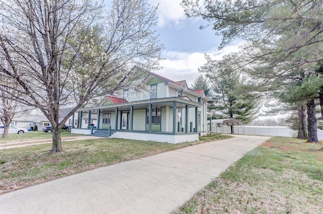 216 S Dickey St, Sparta, IL 62286 - view of front of home featuring a porch and driveway