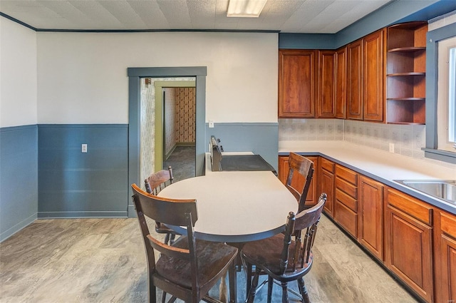 216 S Dickey St, Sparta, IL 62286 - dining space featuring wainscoting