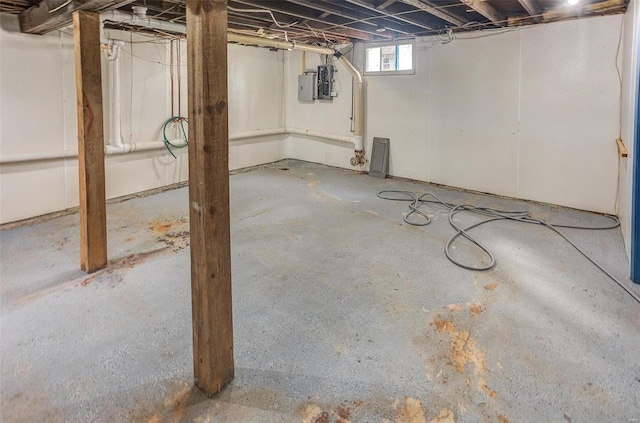 216 S Dickey St, Sparta, IL 62286 - below grade area featuring electric panel