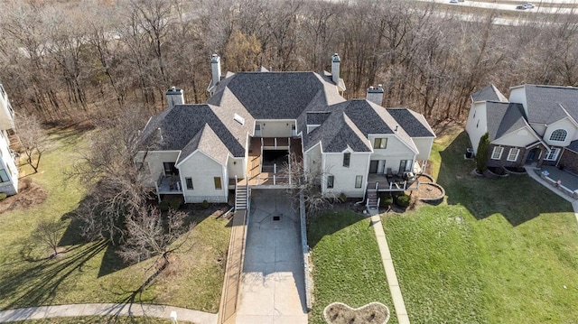 view from above of property