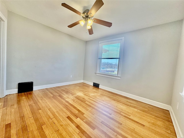 922 S 6th St, Belleville, IL 62220 - spare room featuring light wood-style floors, ceiling fan, and baseboards