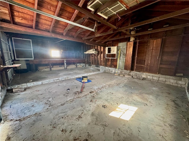 922 S 6th St, Belleville, IL 62220 - misc room with unfinished concrete flooring and a garage