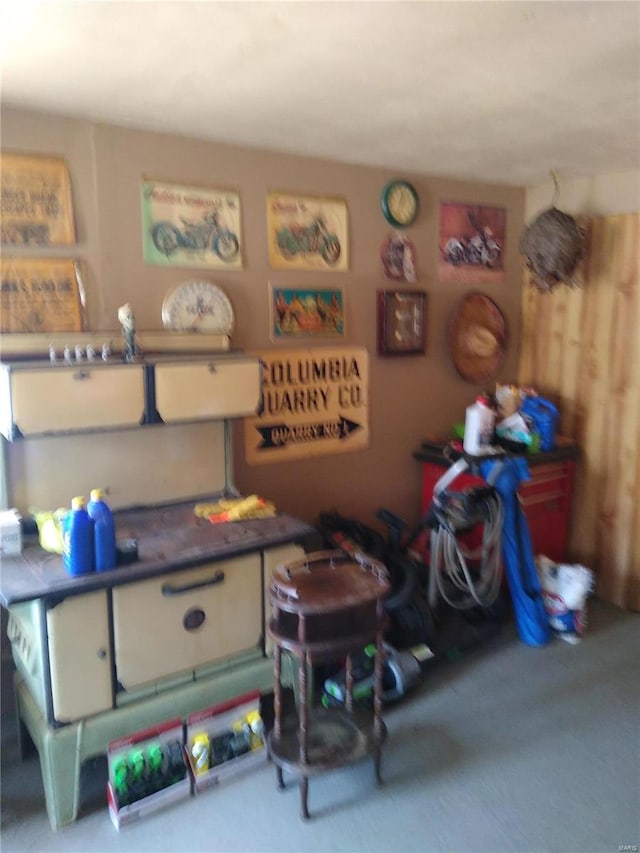 view of storage area