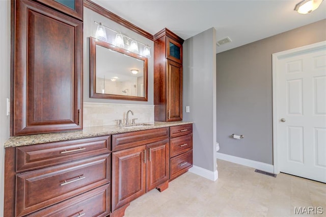 322 Gerard Ln, Moscow Mills, MO 63362 - bathroom featuring vanity, toilet, and baseboards