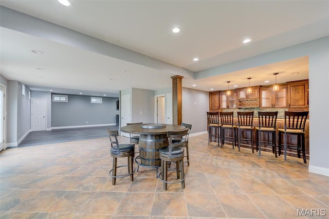 322 Gerard Ln, Moscow Mills, MO 63362 - dining space featuring baseboards and recessed lighting