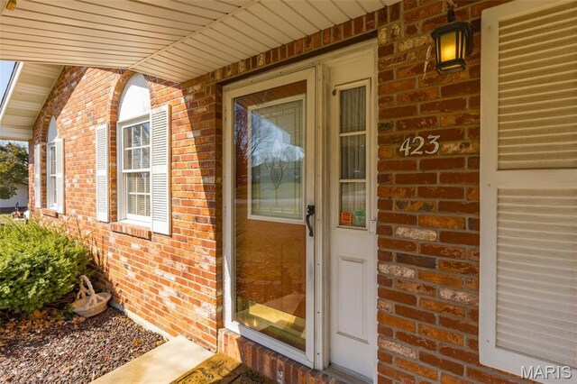 423 Rice Rd, Bonne Terre, MO 63628 - view of exterior entry with brick siding