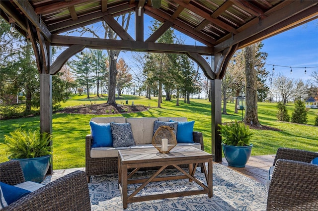 1155 Whitmoor Dr, Weldon Spring, MO 63304 - view of patio / terrace with a gazebo and outdoor lounge area