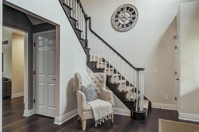 1155 Whitmoor Dr, Weldon Spring, MO 63304 - stairway featuring wood finished floors and baseboards