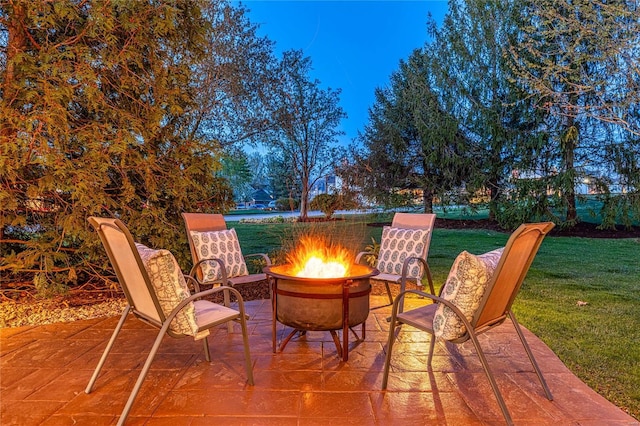 1155 Whitmoor Dr, Weldon Spring, MO 63304 - view of patio / terrace with a fire pit