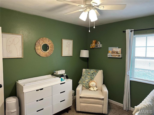 70 Innsbruck Ln, Shiloh, IL 62221 - bedroom with carpet floors, ceiling fan, and baseboards