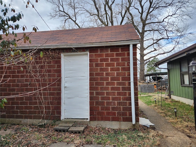 view of outdoor structure