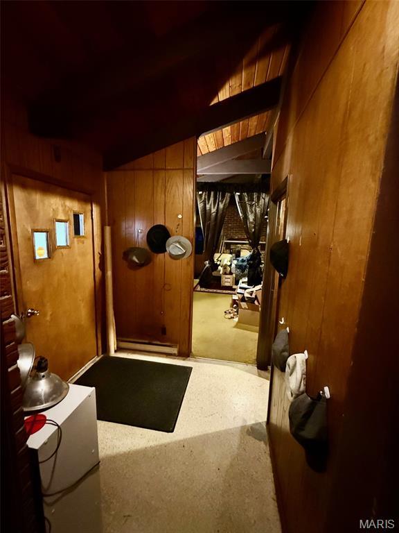 210 Linn St, Belle, MO 65013 - corridor featuring wood walls