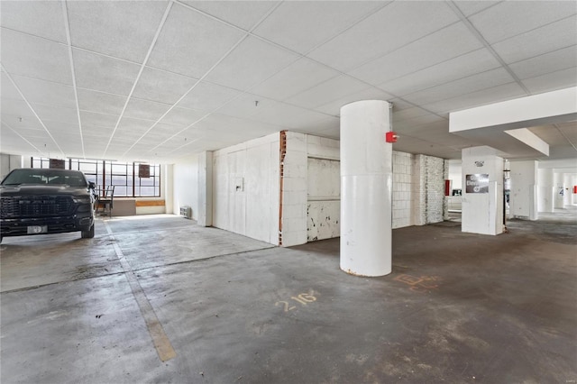 view of parking garage