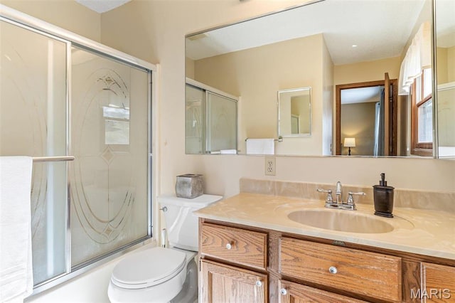 207 Normandie Dr, Bonne Terre, MO 63628 - bathroom featuring vanity and combined bath / shower with glass door