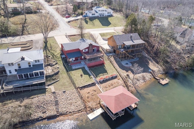 207 Normandie Dr, Bonne Terre, MO 63628 - aerial perspective of suburban area with a nearby body of water