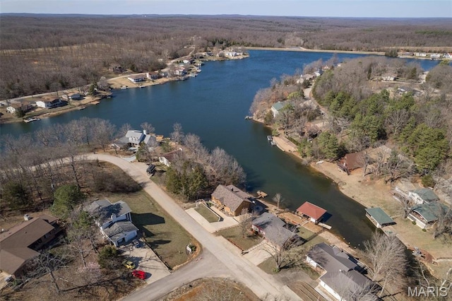 207 Normandie Dr, Bonne Terre, MO 63628 - aerial view of property and surrounding area with a nearby body of water and a forest